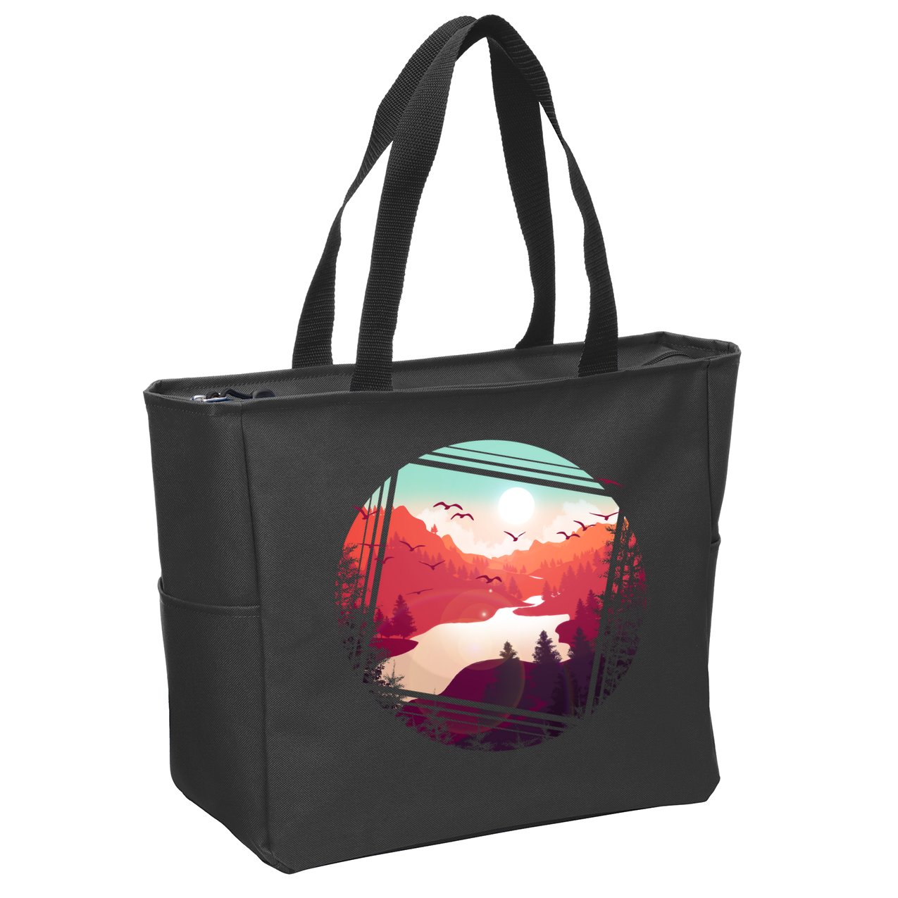 Wilderness Nature Scenery Zip Tote Bag