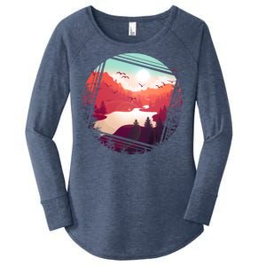 Wilderness Nature Scenery Women's Perfect Tri Tunic Long Sleeve Shirt