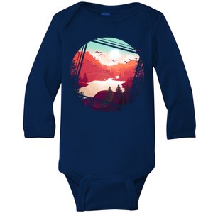 Wilderness Nature Scenery Baby Long Sleeve Bodysuit