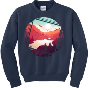 Wilderness Nature Scenery Kids Sweatshirt