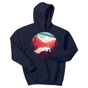 Wilderness Nature Scenery Kids Hoodie