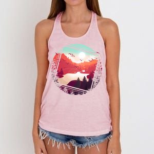 Wilderness Nature Scenery Women's Knotted Racerback Tank