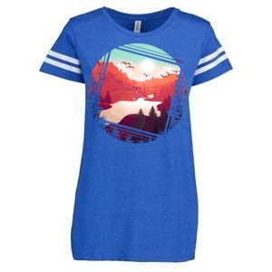 Wilderness Nature Scenery Enza Ladies Jersey Football T-Shirt