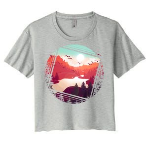 Wilderness Nature Scenery Women's Crop Top Tee