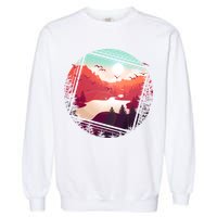 Wilderness Nature Scenery Garment-Dyed Sweatshirt