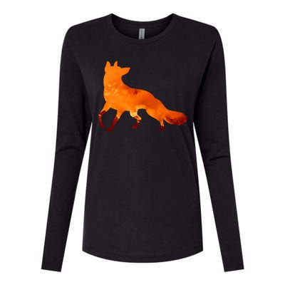 Wildfire Fox Womens Cotton Relaxed Long Sleeve T-Shirt