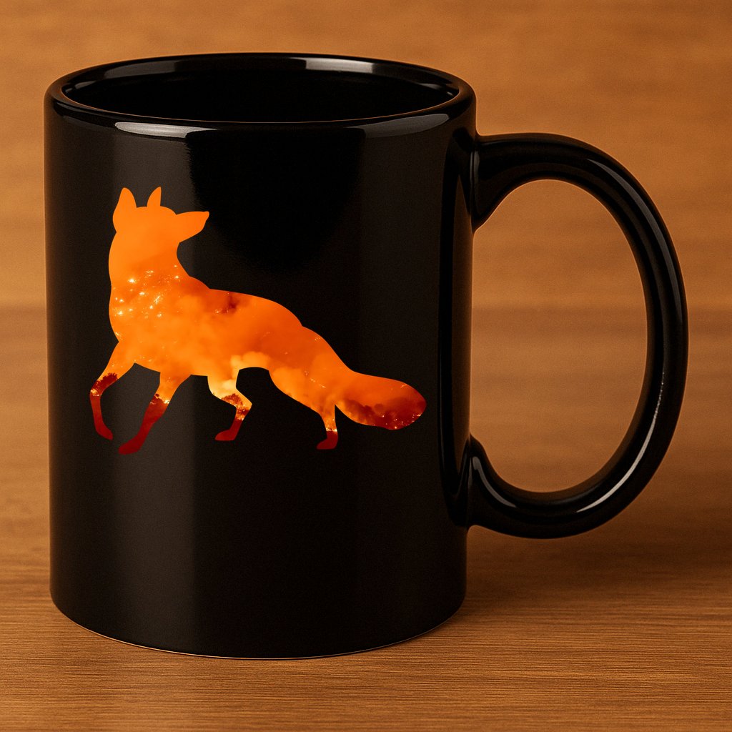 Wildfire Fox 11oz C Handle Ceramic Mug
