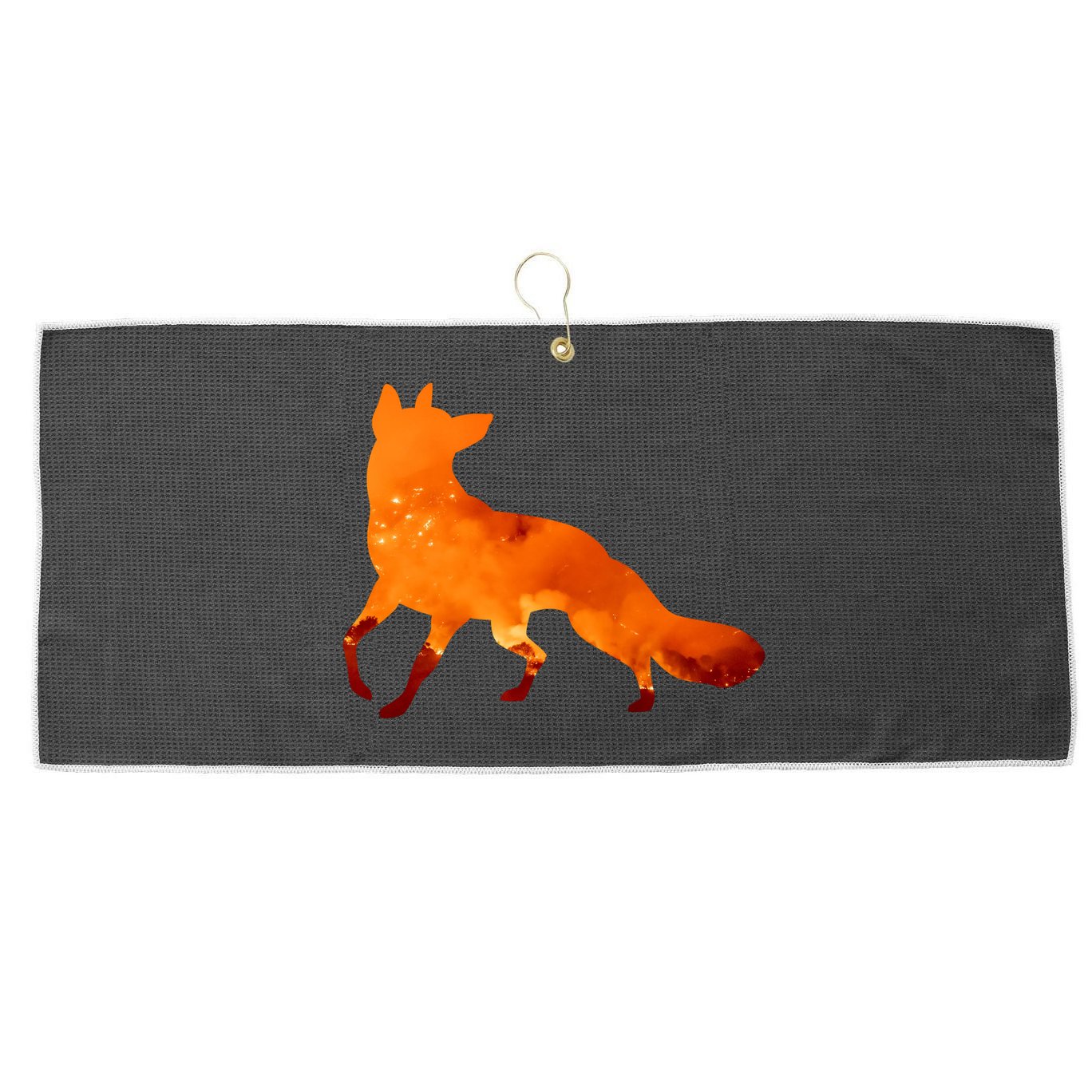 Wildfire Fox Large Microfiber Waffle Golf Towel