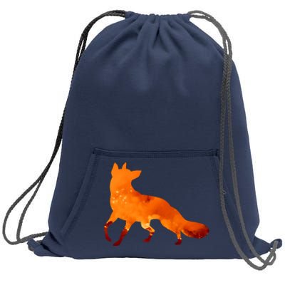 Wildfire Fox Sweatshirt Cinch Pack Bag