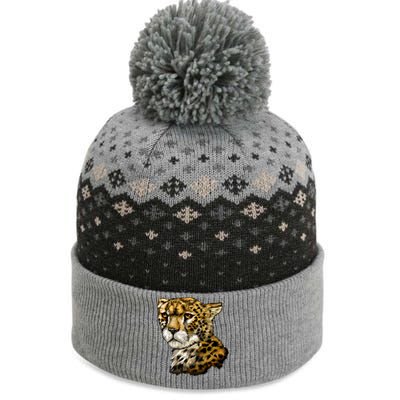 Wildlife - Big Face Cheetah Portrait The Baniff Cuffed Pom Beanie