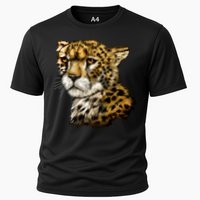 Wildlife - Big Face Cheetah Portrait Cooling Performance Crew T-Shirt