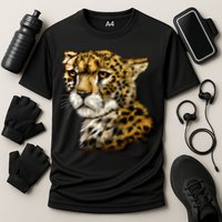 Wildlife - Big Face Cheetah Portrait Cooling Performance Crew T-Shirt