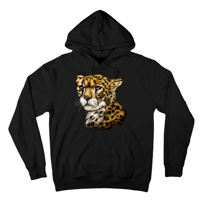 Wildlife - Big Face Cheetah Portrait Hoodie