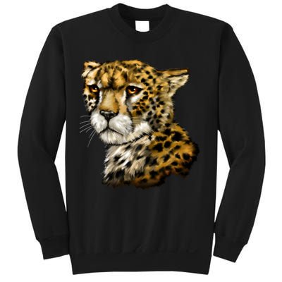 Wildlife - Big Face Cheetah Portrait Sweatshirt