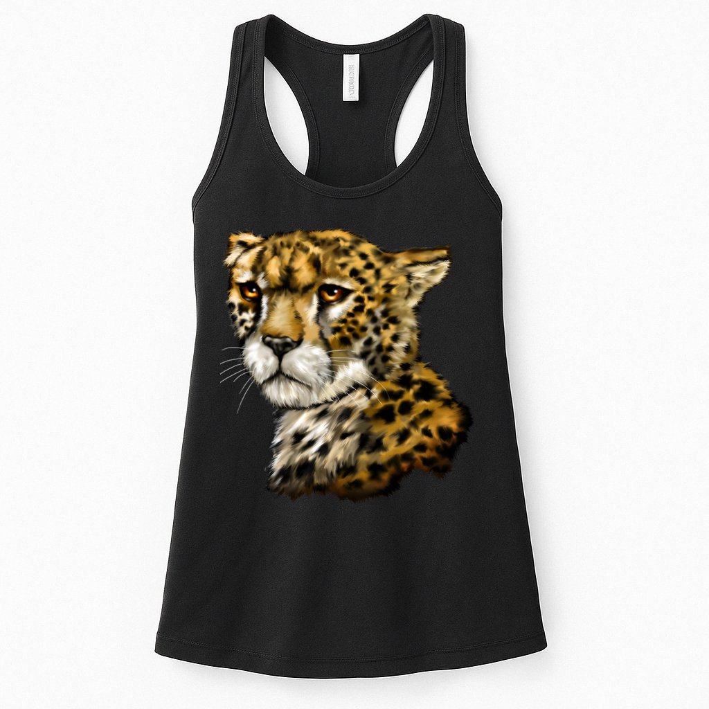 Wildlife - Big Face Cheetah Portrait Womens Tank Top