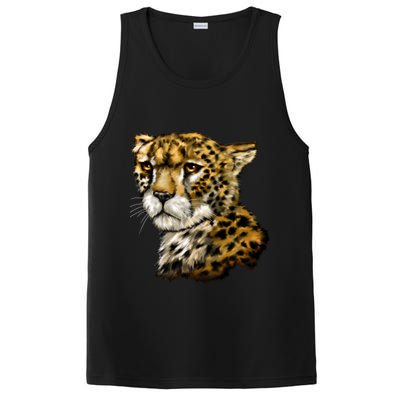 Wildlife - Big Face Cheetah Portrait PosiCharge Competitor Tank