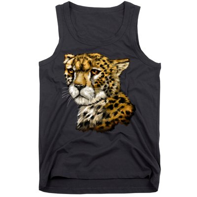 Wildlife - Big Face Cheetah Portrait Tank Top