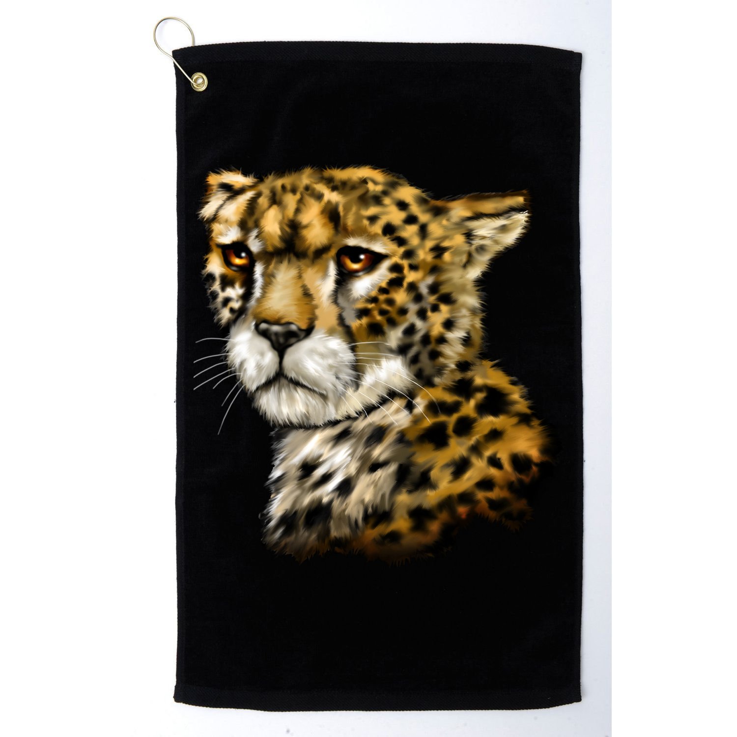 Wildlife - Big Face Cheetah Portrait Golf Towel
