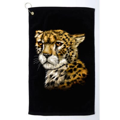 Wildlife - Big Face Cheetah Portrait Platinum Collection Golf Towel