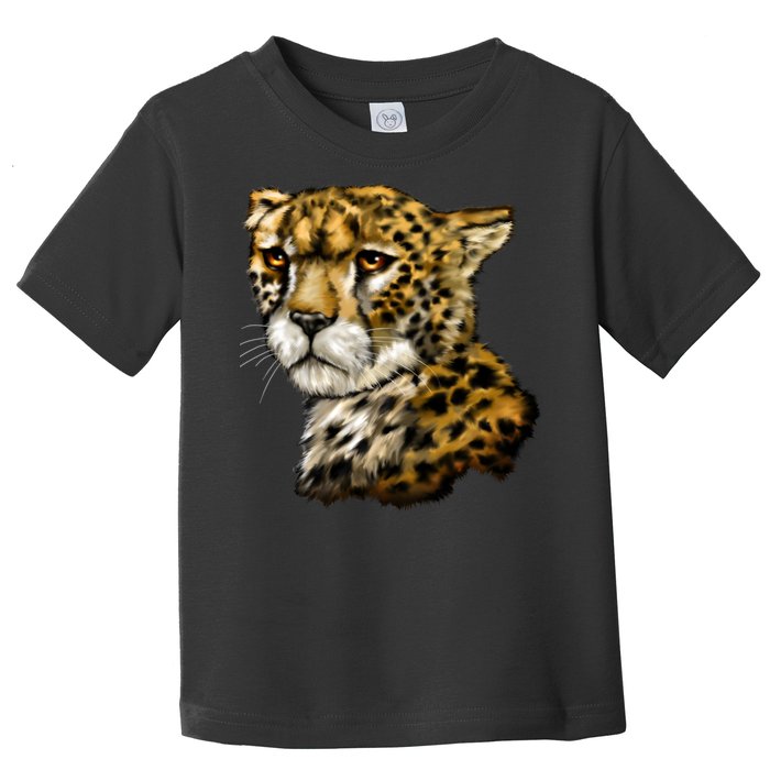 Wildlife - Big Face Cheetah Portrait Toddler T-Shirt