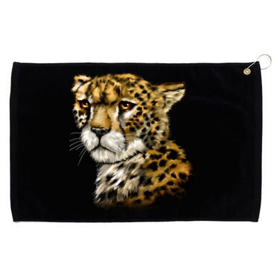 Wildlife - Big Face Cheetah Portrait Grommeted Golf Towel