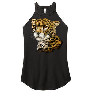 Wildlife - Big Face Cheetah Portrait Women's Perfect Tri Rocker Tank