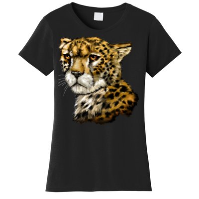 Wildlife - Big Face Cheetah Portrait Women's T-Shirt