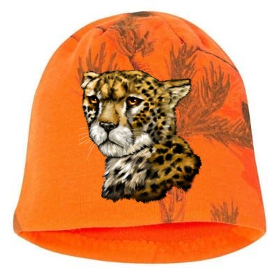 Wildlife - Big Face Cheetah Portrait Kati - Camo Knit Beanie