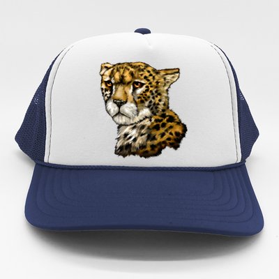 Wildlife - Big Face Cheetah Portrait Trucker Hat