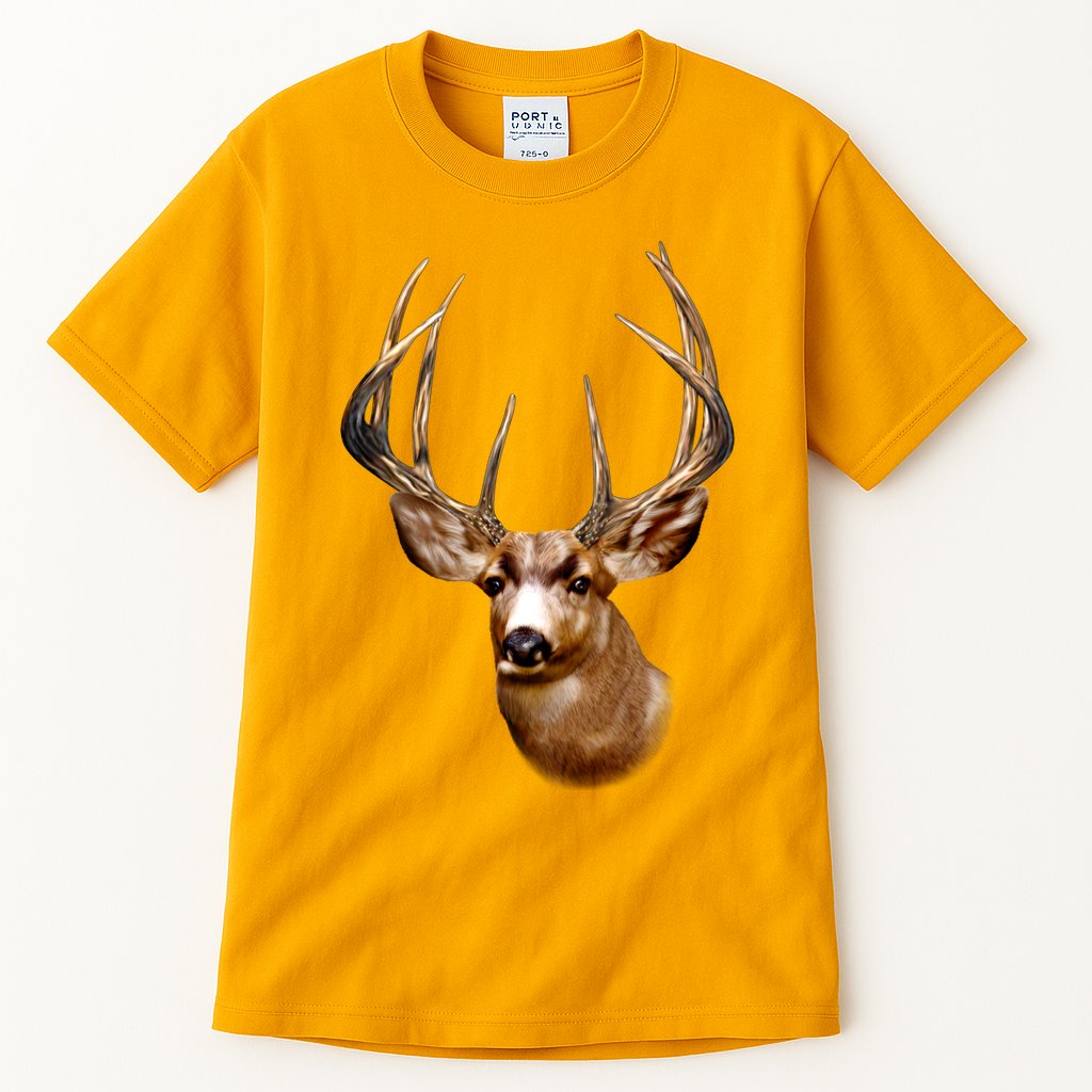 Wildlife - Big Face Deer Head Portrait Tall T-Shirt
