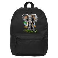 Wildlife - Big Face Elephant Portrait 16 in Basic Backpack