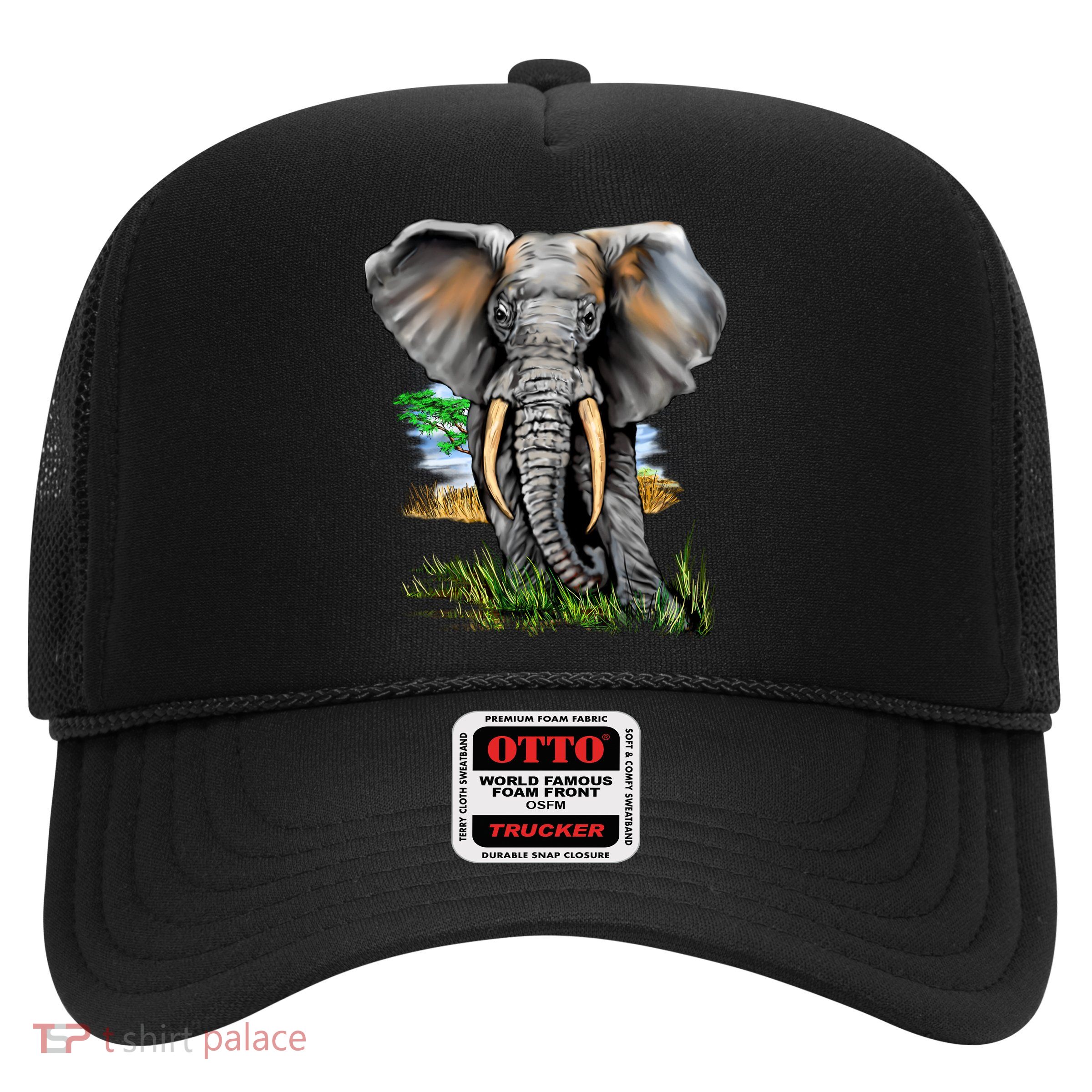 Wildlife - Big Face Elephant Portrait Trucker Hat