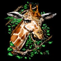 Wildlife - Big Face Giraffe Portrait Cooling Performance Crew T-Shirt