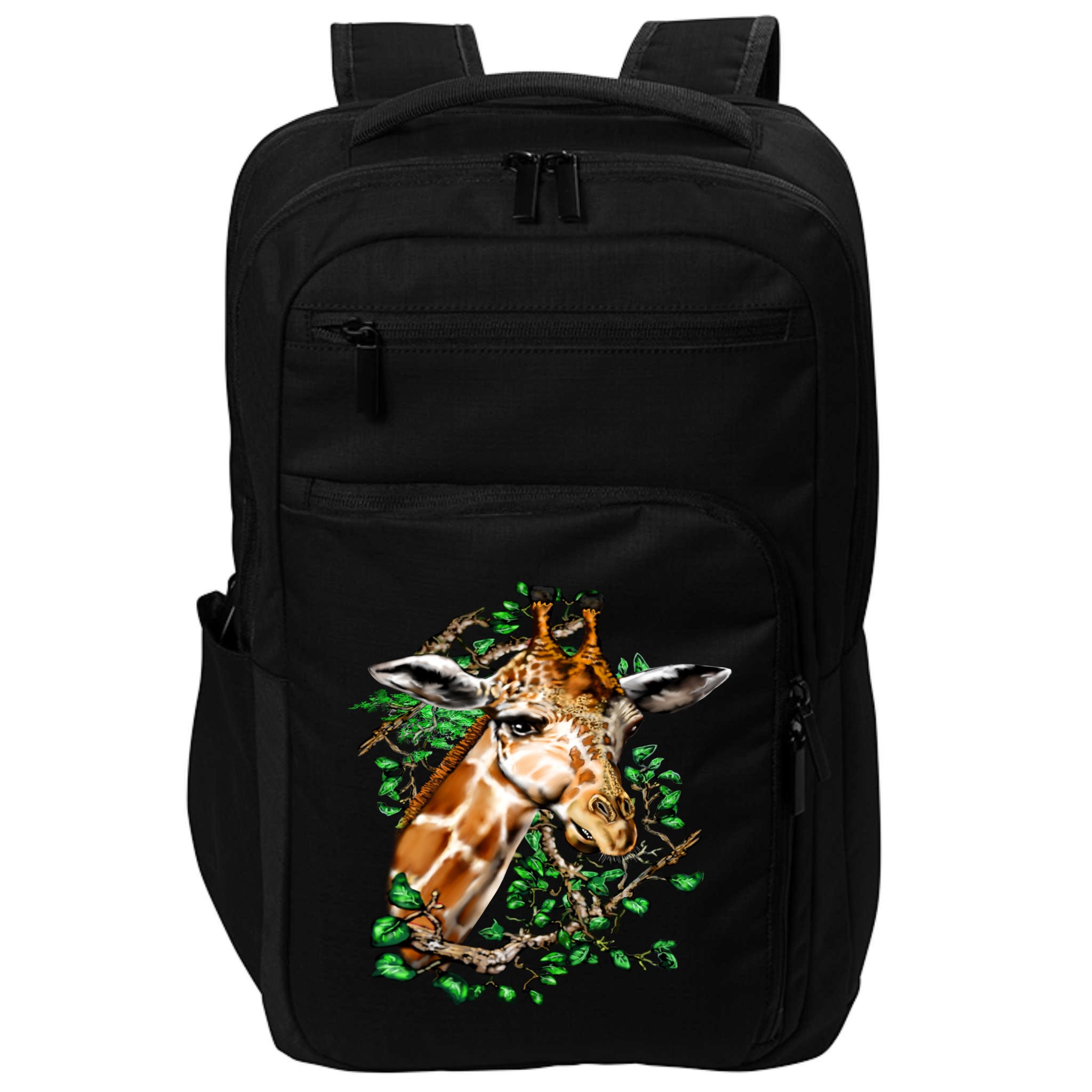 Wildlife - Big Face Giraffe Portrait Impact Tech Backpack