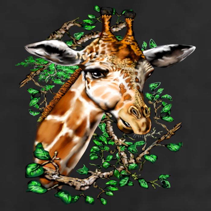 Wildlife - Big Face Giraffe Portrait Adult Drive Performance Visor