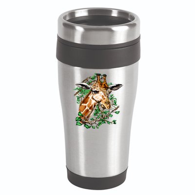 Wildlife - Big Face Giraffe Portrait 16oz Travel Tumbler