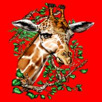 Wildlife - Big Face Giraffe Portrait Doggie Tank