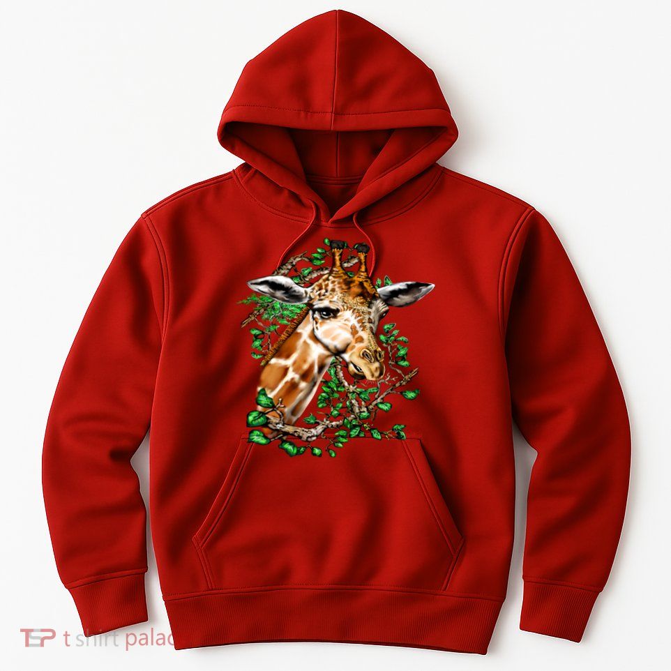 Wildlife - Big Face Giraffe Portrait Hoodie