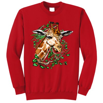 Wildlife - Big Face Giraffe Portrait Sweatshirt
