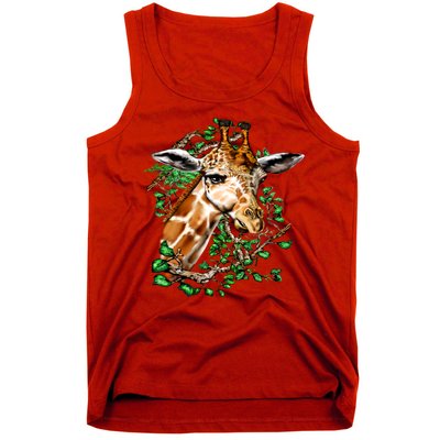 Wildlife - Big Face Giraffe Portrait Tank Top
