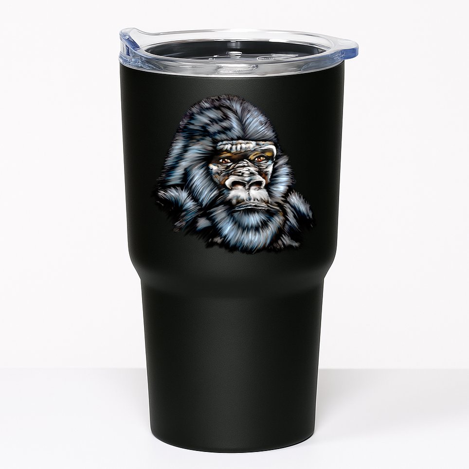 Wildlife - Big Face Gorilla Portrait Tumbler