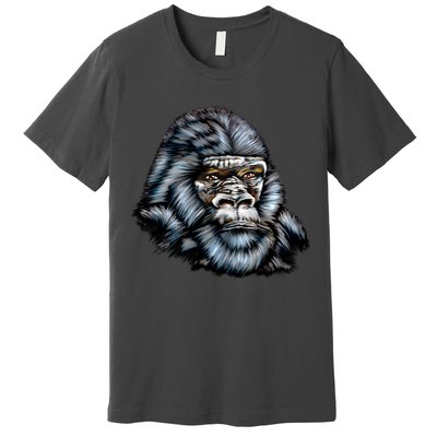 Wildlife - Big Face Gorilla Portrait Premium T-Shirt