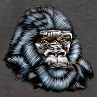 Wildlife - Big Face Gorilla Portrait Vector Backpack
