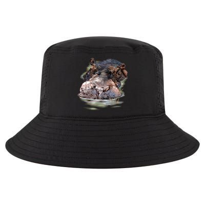 Wildlife - Big Face Hippo Portrait Cool Comfort Performance Bucket Hat