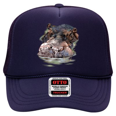 Wildlife - Big Face Hippo Portrait Trucker Hat