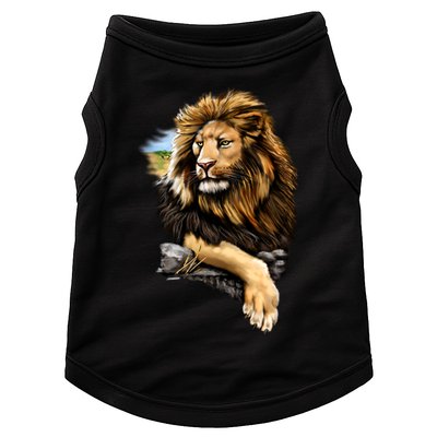 Wildlife - Big Face Proud Lion Portrait Doggie Tank