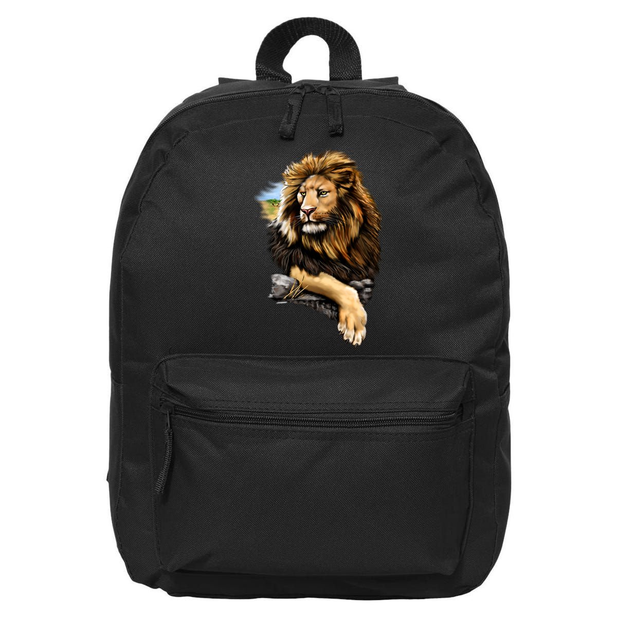 Wildlife - Big Face Proud Lion Portrait 16 in Basic Backpack