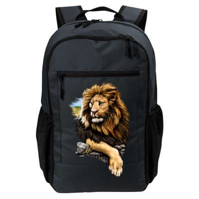 Wildlife - Big Face Proud Lion Portrait Daily Commute Backpack