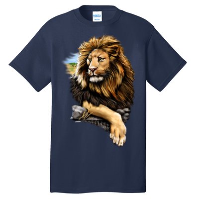 Wildlife - Big Face Proud Lion Portrait Tall T-Shirt