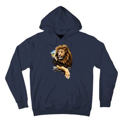 Wildlife - Big Face Proud Lion Portrait Tall Hoodie